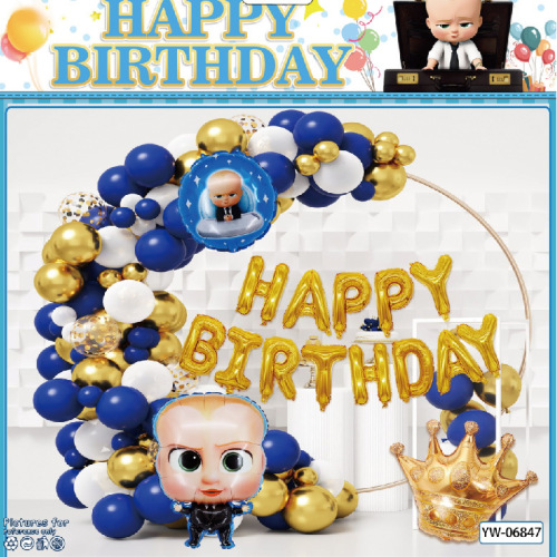 生日气球套装周岁主题派对背景墙场景布置装饰用品123450岁高级感