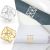 Wholesale Wedding Family Dinner Christmas Dining-Table Decoration Hollow Triangle Napkin Ring Gold Napkin Ring Napkin Ring