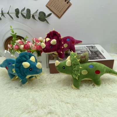Triceratops Plush Doll Key Children Handbag Pendant Wedding Sprinkle Doll Gift Boutique Doll Supply