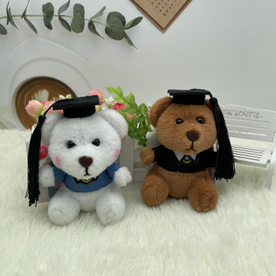Bachelor of Paula Graduation Season Creative Doctor Bear Plush Doll Keychain Couple Bags Pendant Boutique Ornaments