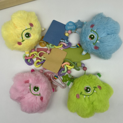 Best-Seller on Douyin Spot Small Monster Plush Doll Keychain Quirky Ideas Couple Bags Pendant Boutique Doll
