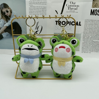 Cute Internet Celebrity Cute Frog Plush Doll Keychain Lele Frog Boutique Doll Ornaments Wedding Sprinkle Doll