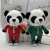 Creative Standing Chinese Panda Plush Doll Keychain Children's Schoolbag Pendant Ornaments Panda Park Doll Fashion