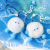 Deep Blue Series Ice Blue Rabbit Poke Ball Plush Doll Keychain Boutique Doll Accessories Pendant Prize Claw Doll