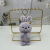 Online Influencer Cute Glutinous Rice Rabbit Plush Doll Keychain Girl Heart Bunny Schoolbag Pendant Bag Ornaments Supply
