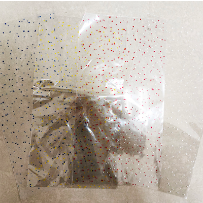 Multi-Specification 50Pcs/Pack Blue, White and Red Yellow Floral Transparent OPP Packaging Bag Flat Bag