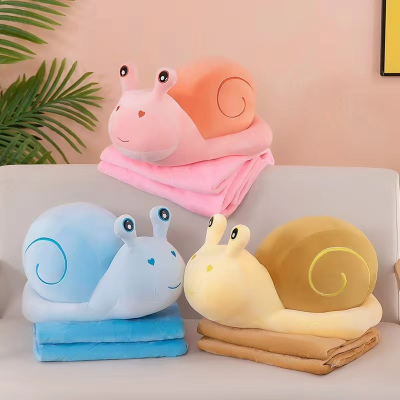 Plush Doll Customized Three-Color Snail Doll Air Conditioning Blanket