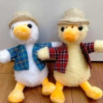 Plush Toy Spot Customized 4-Inch Pendant Straw Hat Duck