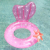 Inflatable Swimming Pool Toy Thickened Swimming Ring Cartoon Ocean Shape Swimming Ring with Tail Style Children's Swimming Ring