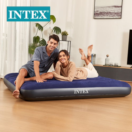 intex64758 outdoor camping mattress flocking line pull pvc vehicle-mounted inflatable bed customized wholesale