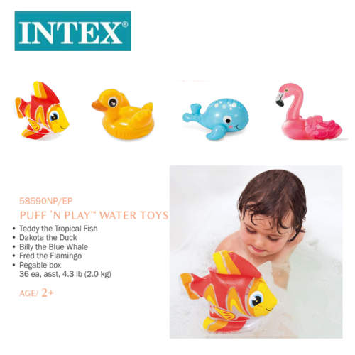 intex58590 infant pvc inftable toys creative animal kids swimming water toys factory wholesale