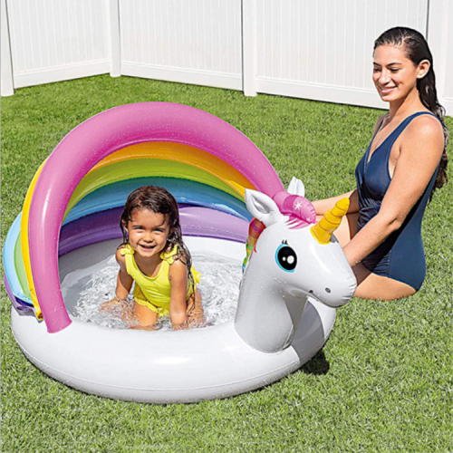 intex 57113 unicorn rainbow cover pool baby inflatable pool children swimming pool bath