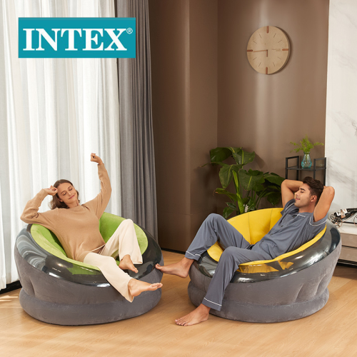 intex68582 round single inflatable sofa outdoor inflatable seat creative lazy sofa wholesale