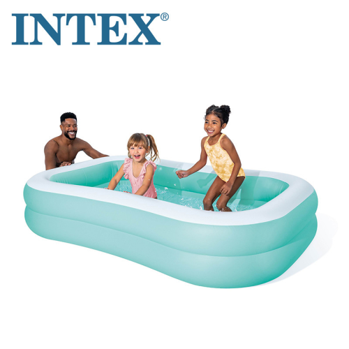 intex57181 yellow rectangular inflatable pool thick home creative swimming pool children‘s play inflatable toys
