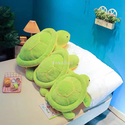 New Rabbit Fur Turtle Plush Toy Cute Turtle Pillow Green Fur Turtle