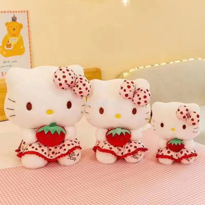 Plush Toy Kt Pillow Hello Hello Kitty Doll Strawberry Kt