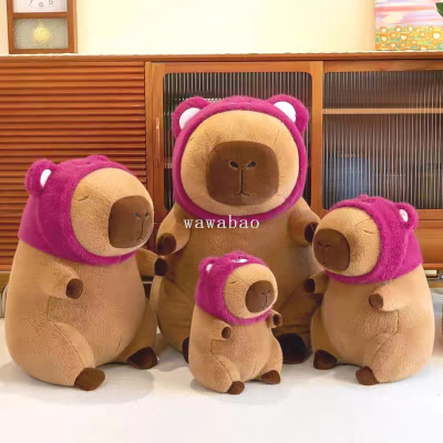 Plush Toy Strawberry Bear Capybara Plush Doll