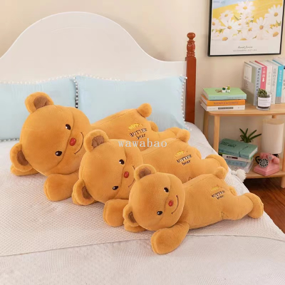 Plush Toy Butter Bear Doll Lying Style Butter Bear Pillow
