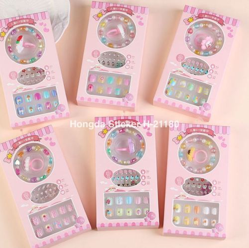 children‘s nail stickers girl stickers baby nail stickers waterproof girl princess cartoon stickers painting paper cartoon toys