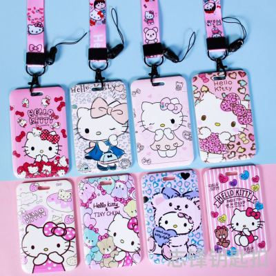Cartoon Cute Student Campus Card Holder with Lanyard Nucleic Acid Code Listing Certificate Holder Bus Subway Access Card Wholesale