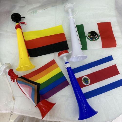 Cheer Flag Horn Ball World Cup Cheer Cheering Props Plastic 28cm Horn Toy Factory Foreign Trade