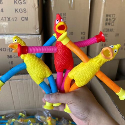 variety sharp chicken extension tube suction cup stretch tube decompression toy sharp chicken stretch tube called chicken pull tube