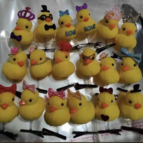 small yellow duck hair clip hairpin selling cute puppy hairpin love hair accessories spring chick foam butterfly dragonfly hairpin