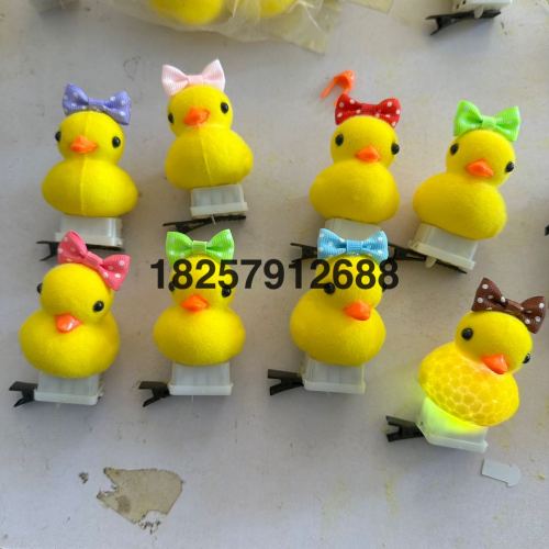 manufacturer light bow small yellow duck barrettes with accessories crown little duck clip flash rhubarb duck toy