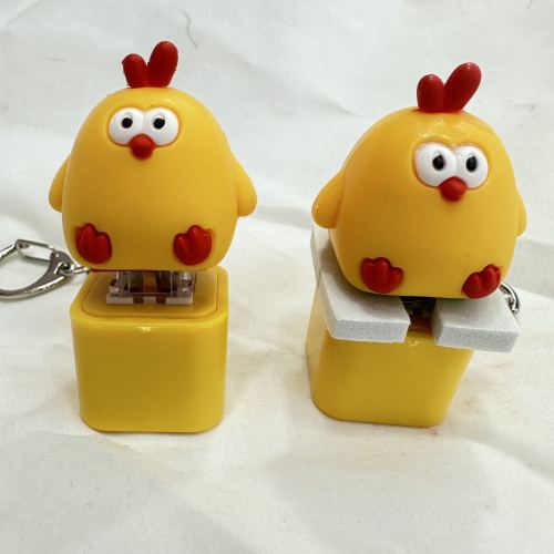 a string of bobo chicken pier chicken button voice funny sound lovely key buckle pendant decompression toy