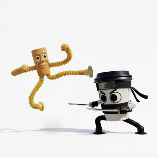 amazon new light robot doll extension tube decompression variety stretch sucker children decompression small toy