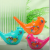 Children's with Rope Whistle Colorful Water Bird Small Bird Sound Water Toy Musical Instrument Bird Di Scenic Spot Play Crafts