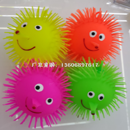 Luminous Hairy Ball Glowing Bounce Ball 60G Hairy Ball Pressure Toys Hairy Ball Stall Hot Sale Factory Direct Sales
