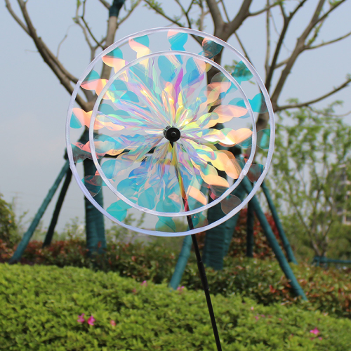 Hot-selling double-layer colorful windmill, children's toys, garden decoration wholesale