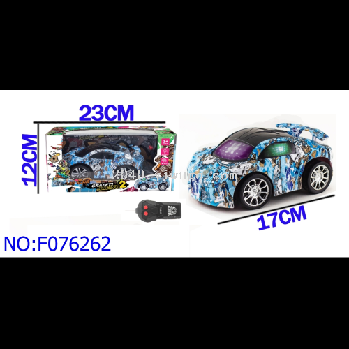 model car children simulation car car toy q version poison water special printing two-way remote control car