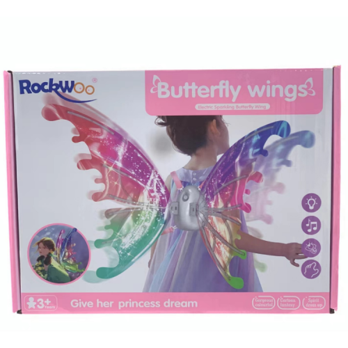 DIY Assembly ELF Electric Wings with Light Music Fan Simulation Party Birthday Game Children Gift Girl