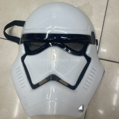 White Soldier Mask Planet Force Awakening the Mandalorian Black Warrior Helmet Star Wars Halloween Props