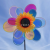 New Double-Layer Colorful SUNFLOWER Big Windmill Color Film Color Changing Children's Toys Outdoor Scenic Spot Building Floor Outlet Decoration