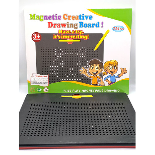 义乌玩具批发跨境热销源头工厂儿童磁性涂画写字板diy益智拼搭玩