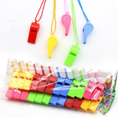 Colorful Plastic Whistle Sports Coach Whistle Children's Toys Cheer up Props Referee Whistle Stall Toys