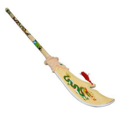 Wooden Colorful Long Knife Guan Yu Qinglong Yanyue Knife Props Model Children's Toy Stall Toy Guan Gong Knife