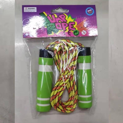 Plastic Cotton Handle Skipping Rope Children's Toy Skipping Rope Fitness Exercise Equipment Stall Toy Sponge Handle Skipping Rope