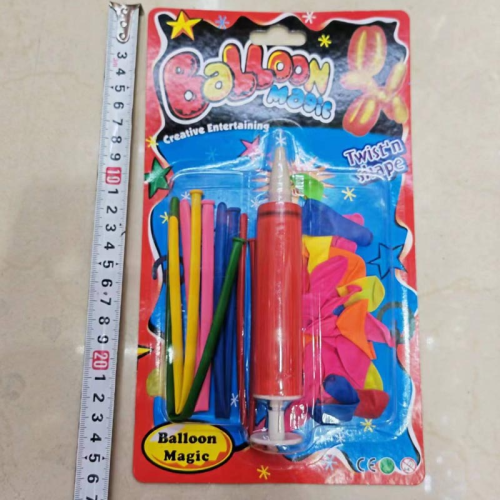 气球套装6板装小气筒气球5长20小包装尺寸26*15cm