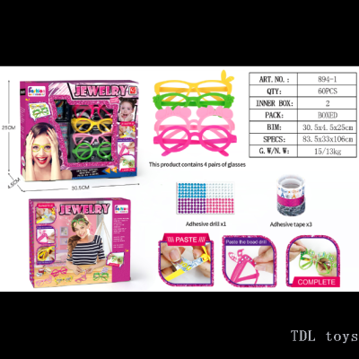 Wholesale hot sale DIY glasess girl toys accessories toys