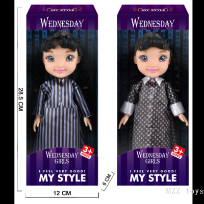 2023 Wholesale Hot Selling 10-Inch Barbie Doll Wednesday Adams Suit