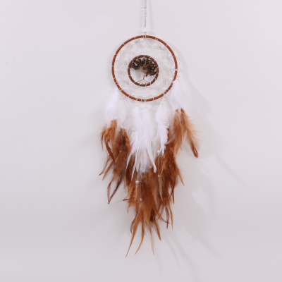Feather Dreamcatcher Creative Home Hanging Decoration European and American Feather Ornaments DIY Indian Dreamcatcher Pendant Wind Chimes