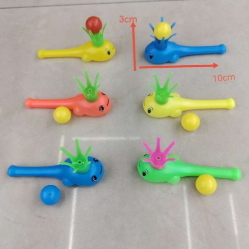 多色鱼吹球玩具，眼睛印花