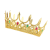 Direct Sales Kids' Golden Crown Foreign Trade Cross-Border Hot Selling Plastic Crown Toy Princess Small Crown Headband