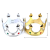 Factory Direct Sales Electroplated King Crown Prince King Crown Plastic Crown Holiday Supplies Crown Headband