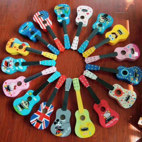 21-inch ukulele printing， multiple patterns printing， wooden pying children‘s musical instruments