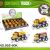 Children's Toys Display Box Twelve-Piece Inertial Engineering Vehicle Dumptruck Concrete Car Wooden Car Three Mixed